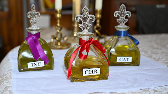 Holy Oils used in sacraments throughout the year