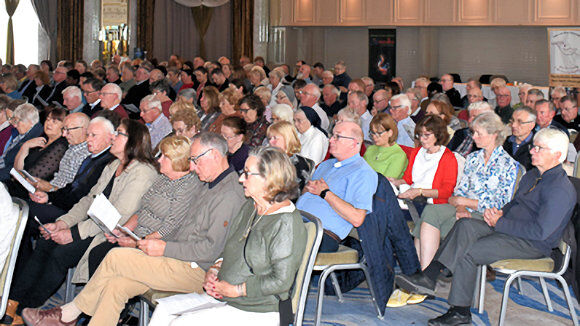 At the diocesan meeting of parishioners and clergy with Bishop Fintan at Rochestown Park Hotel, Cork.