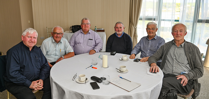 The priests assigned to the family of parishes around Clonakilty at a meeting in Rosscarebery of priests assigned to West Cork families of parishes. (L to r) Fr. Tom Hayes, Co-PP, Fr Ted Collins, AP, Fr. David O'Connell, Co-PP, Fr. Fergus Tuohy, SMA CC, Fr. John McCarthy, Co-PP, Fr. John Kingston, Co-PP.