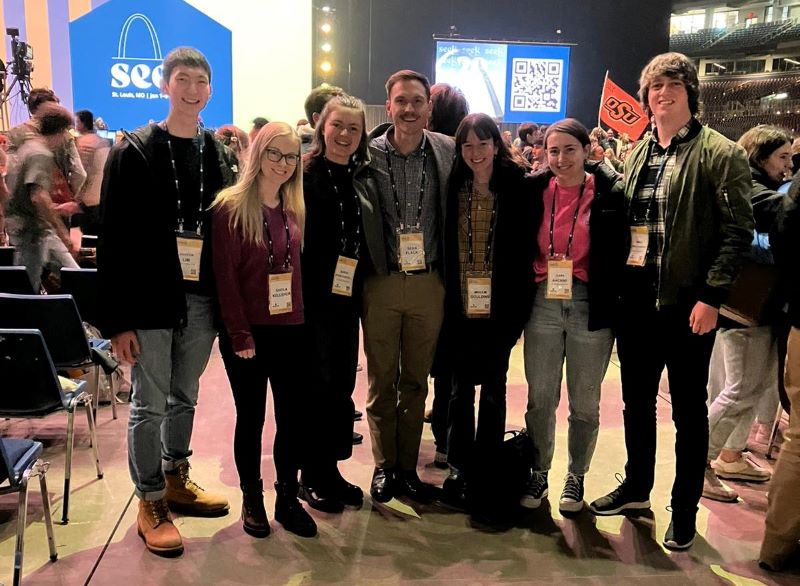 The Cork and Ross group photographed with UCD FOCUS Missionary Sean Flack