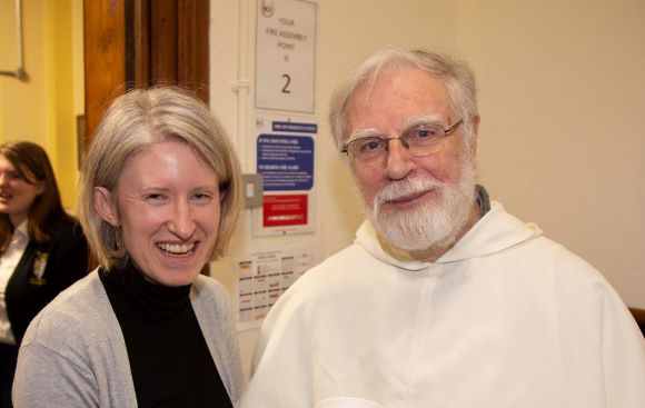 Rosarie O'Leary, school manager at Mater Dei Academy and Fr. Brian McKevitt OP 