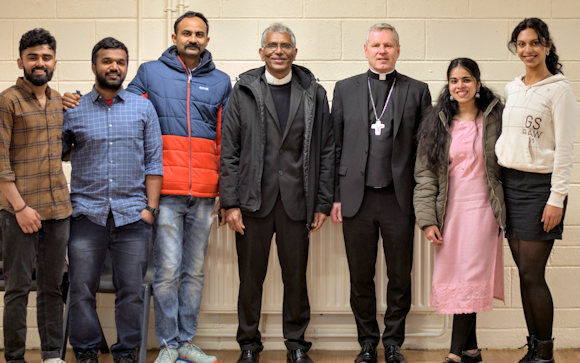 Bishop Fintan with Youth Leaders