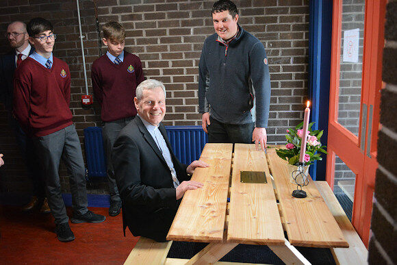Bench to mark Bishop Fintan’s visit as co-trustee of Mayfield Community School