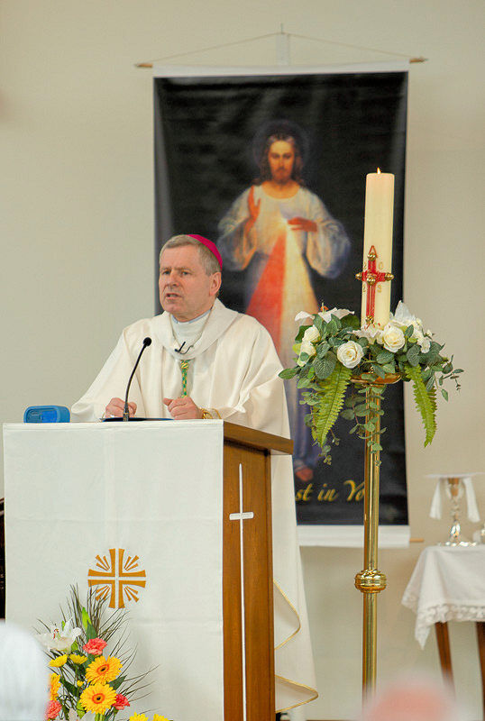 Bishop Fintan Gavin at the Divine Mercy Sunday Mass in Curraheen Church in Cork City on Sunday the 16th of April 2023 (Pic. Cillian Kelly)