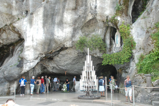 The Grotto seen during the Cork and Ross Diocesan Pilgrimage to Lourdes