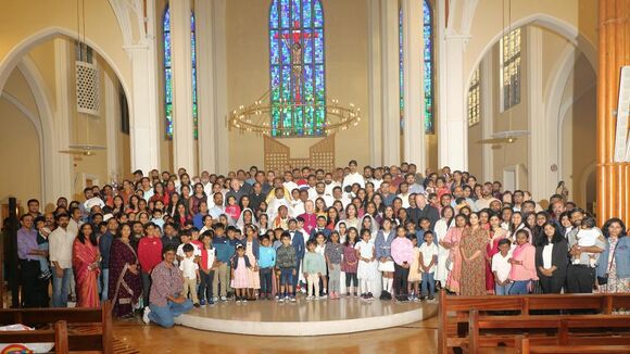 Bishop Fintan with the Syro Malankara Community in Cork and Ross