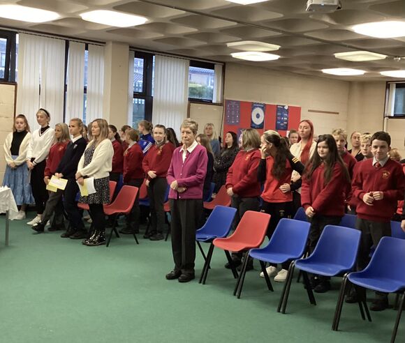 Bishop Fintan visits Nano Nagle College Farranree