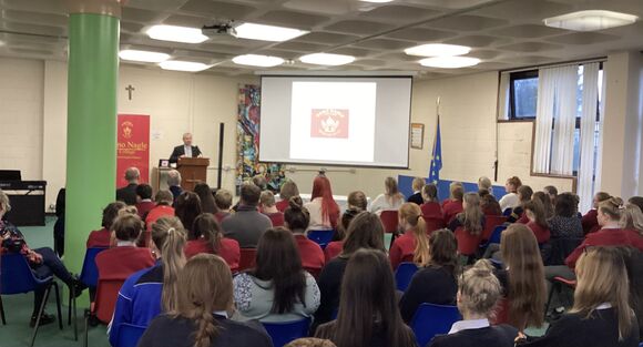 Bishop Fintan visits Nano Nagle College Farranree.