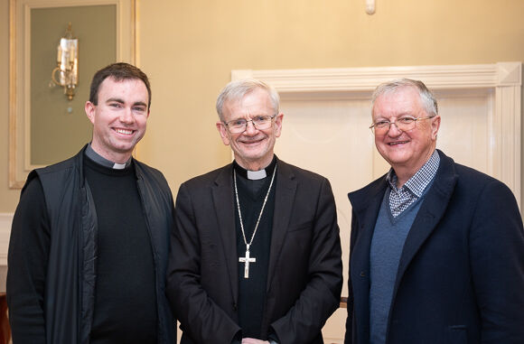 BIshop Alan McGuckian.who with Fr. Ronan Sheehan and Fr. Robert Young.
