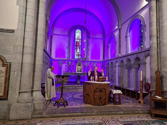 Bishop Fintan Gavin presided at the three Ash Wednesday Masses in the Honan Chapel