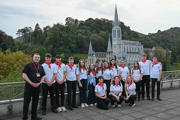 Young helpers in Lourdes for the annual Cork and Ross pilgrimage