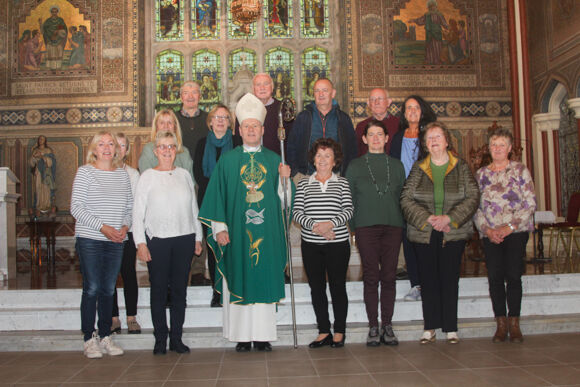 Bishop Fintan in Rosscarbery with parishioners