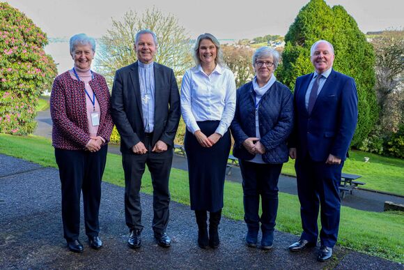 Sr. Eleanor PBVM, Bishop Fintan Gavin, Aine Nangle (Acting Deputy), Gráinne O’Mahony (R.E. Teacher) & Paul Kelly (Diocesan Coordinator for Post Primary)