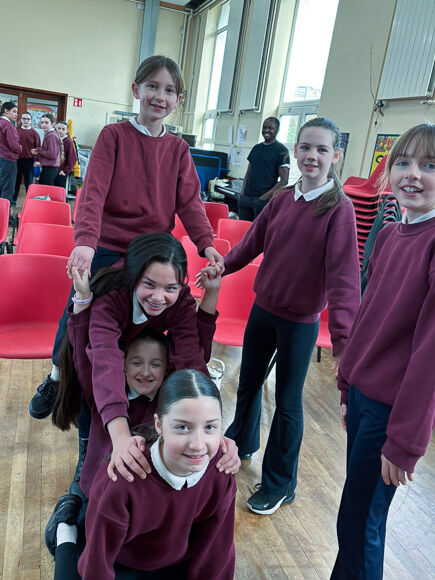 The pupils of St. Joseph's GNS, Clonakilty, enjoying the retreat.