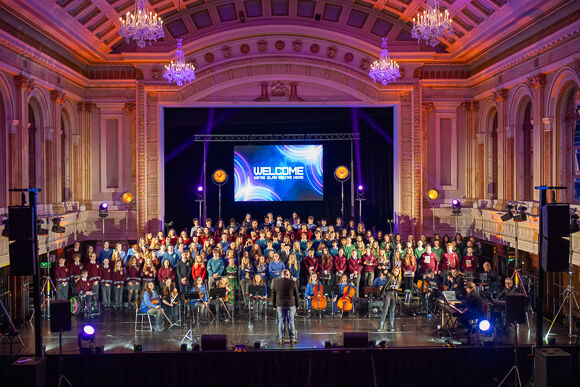 Maranatha, the first annual faith-based high energy music for Post-Primary Schools in the Diocese of Cork & Ross took place at Cork City Hall featuring pupils from all over Cork  City and County. The pupils performed in front of a sell-out audience and was attended by Bishop Fintan Gavin and many guests.Pic: Brian Lougheed