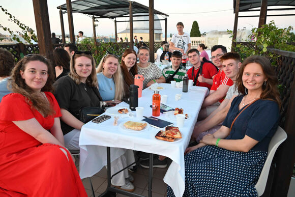 Cork and Ross pilgrims enjoying a Rooftop Reflection Gathering at the Irish College in Rome. Cork and Ross pilgrims enjoying a Rooftop Reflection Gathering at the Irish College in Rome.