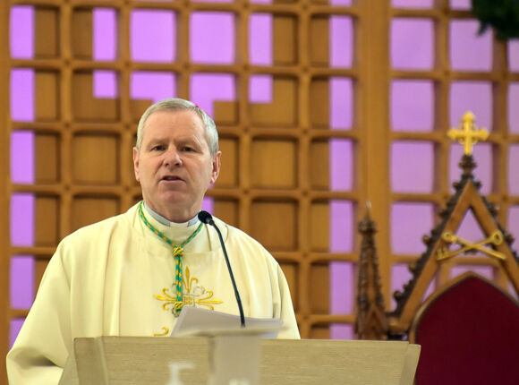 Bishop Fintan at the Mass for the closing of the Jubilee Year celebrated at the Cathedral