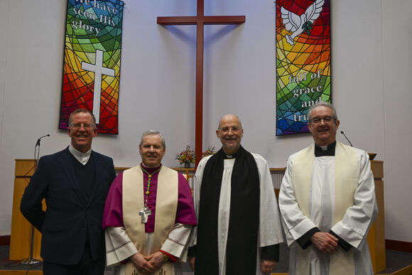 Rev. Andrew Robinson Bsihop Fintan Gavin Canon Alan Marley and Fr. Christy Fitzgerald
