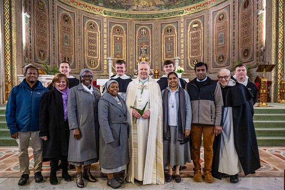 Some of the religious based in Cork and Ross with Bishop Fintan Gavin after the liturgy for Consecrated Life. Pic: Brian Lougheed