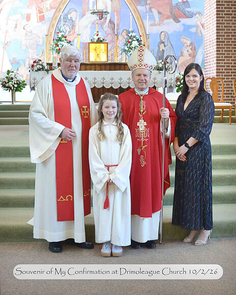 Derryclough NS had a candidate for Confirmation in Drimoleague