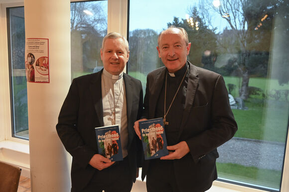 Bishop Fintan with Bishop Phonsie at the book launch of 'Priesthood in Ireland Today'