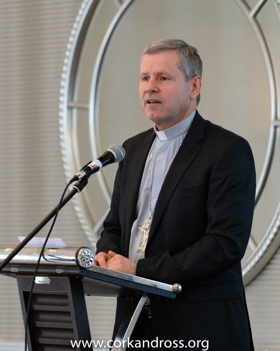 Bishop Fintan Gavin addressing a recent meeting of parishioners and clergy about planning for the future of parishes