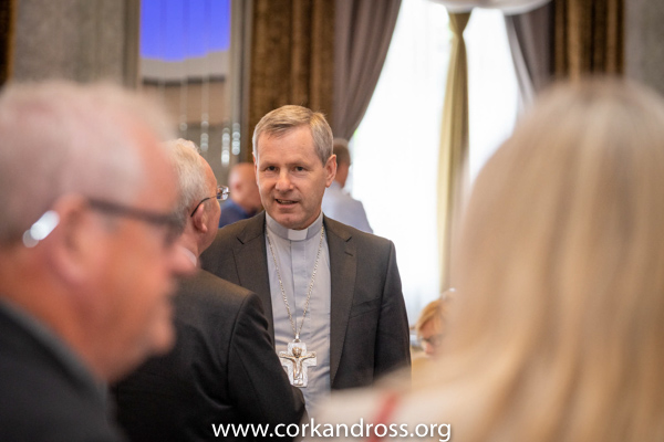 Bishop Fintan at a recent diocesan meeting with parishioners and clergy to discuss Families of Parishes