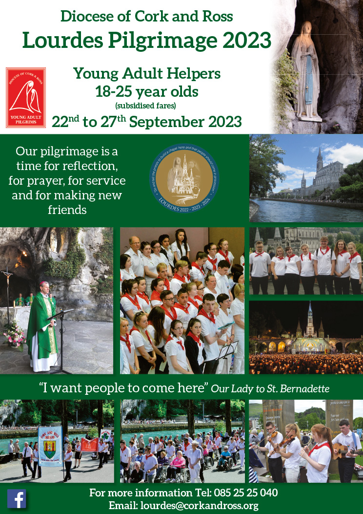 Cork and Ross Lourdes Pilgrimage 2023 Young Adult Invite