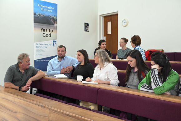 The information session at Mardyke House where priests and teachers explored how Alpha Youth can serve as a tool to engage young people.